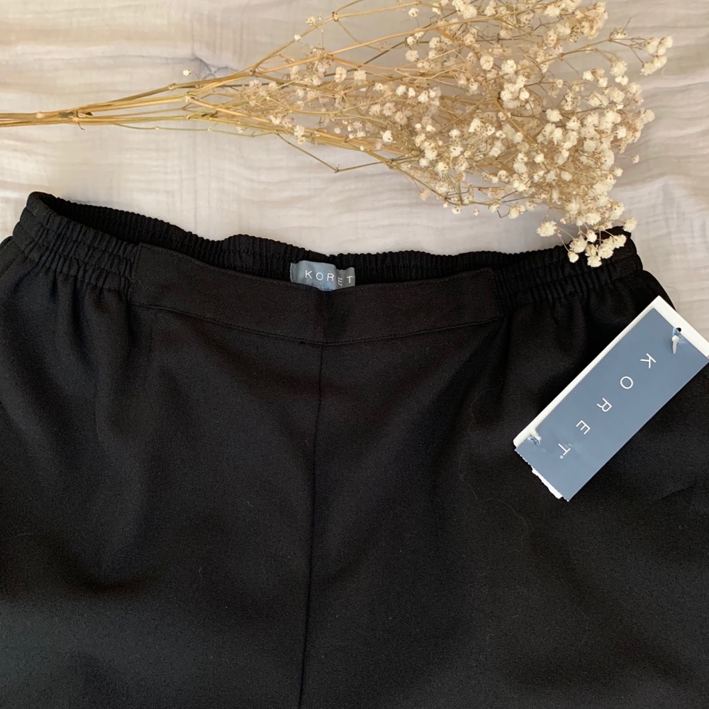 Koret | Black Elastic Slacks Dress Pants, 14
